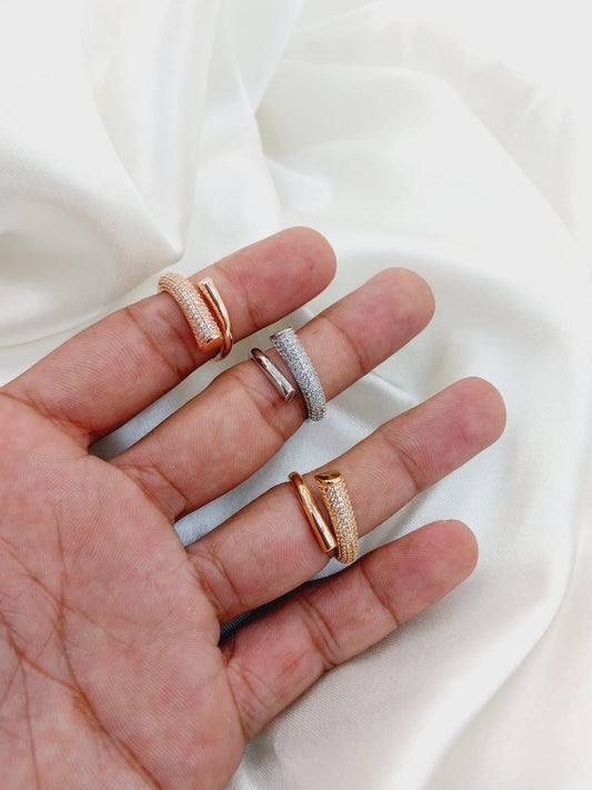 - Gold Plated Ring Anguthi | New Arrival- Zevare.pk