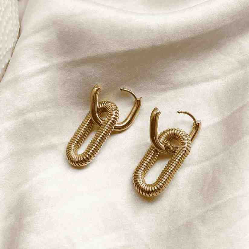 Afagato Earring (2 in 1) – Elegant Look, Double Style - Zevare.pk