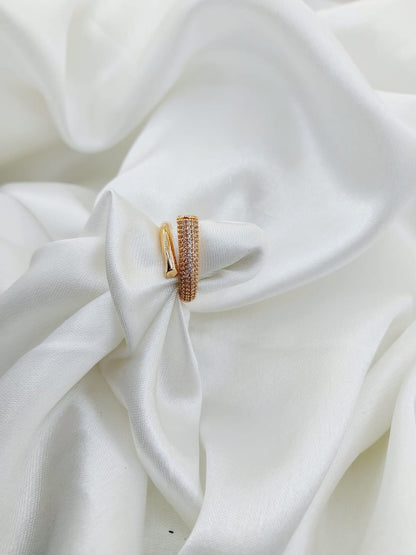 - Gold Plated Ring Anguthi | New Arrival- Zevare.pk