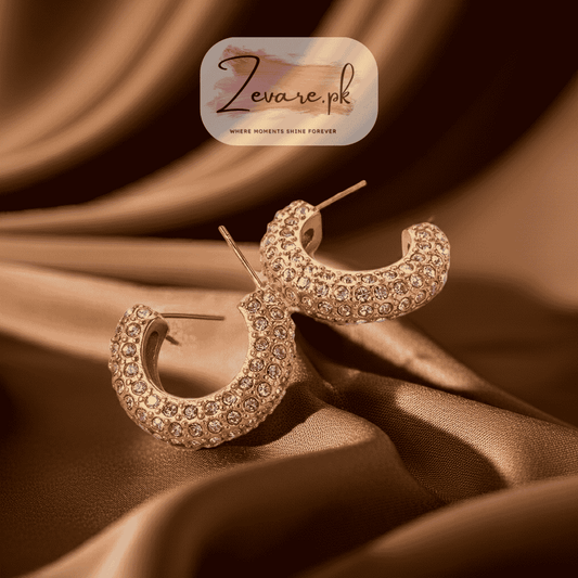 C Earrings – Chic, Curved & Completely You Zevare.pk