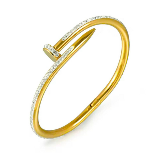 Nail Stoned Bangle- Zevare.pk