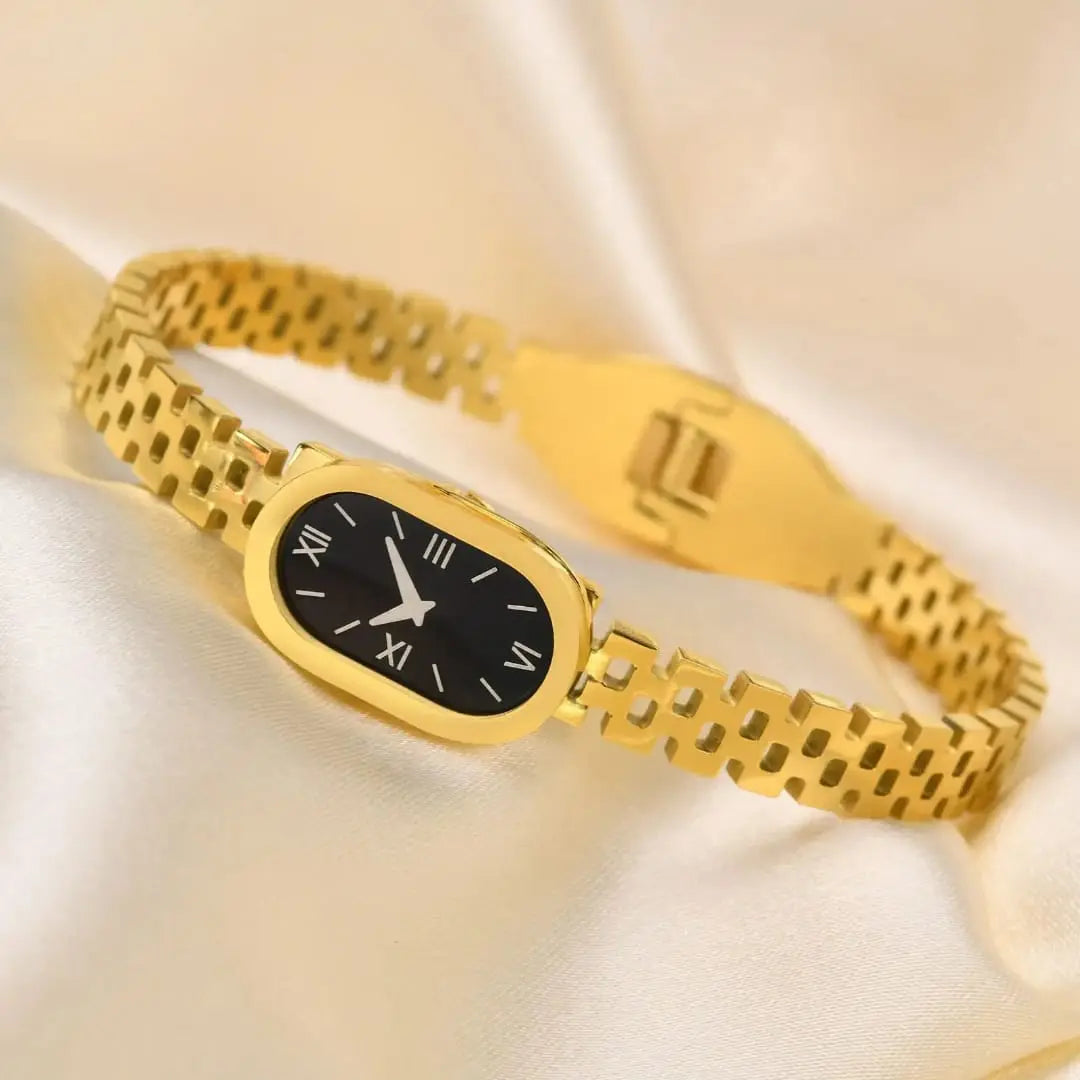 Golden Watch Bracelet – Style That Tells Time Zevare.pk