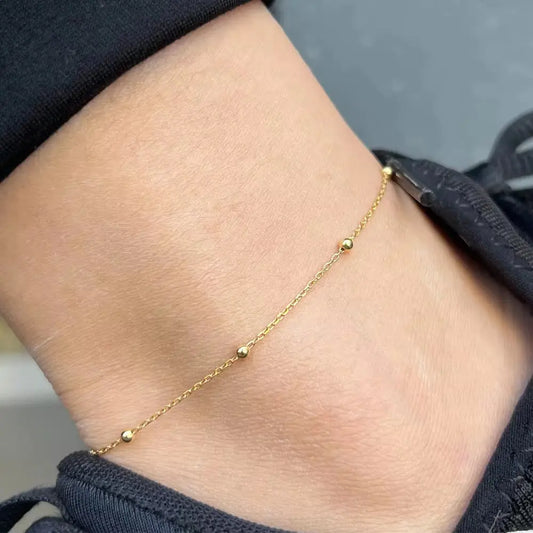 Small Ball Anklet – Soft Sparkle, Big Style Zevare.pk