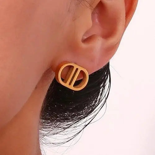 Branded Stud Earrings – Signature Style, Everyday Glam Zevare.pk