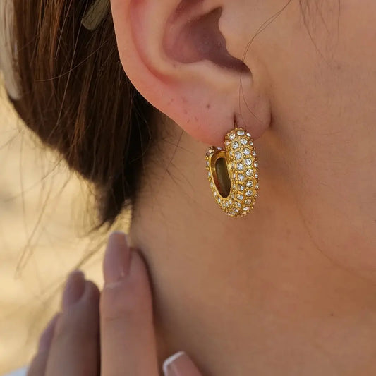 C Earrings – Chic, Curved & Completely You 💫 Zevare.pk