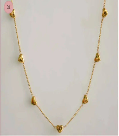 7 Heart Necklace: Best Artificial Necklace- 7 Heart Necklace- Zevare.pk