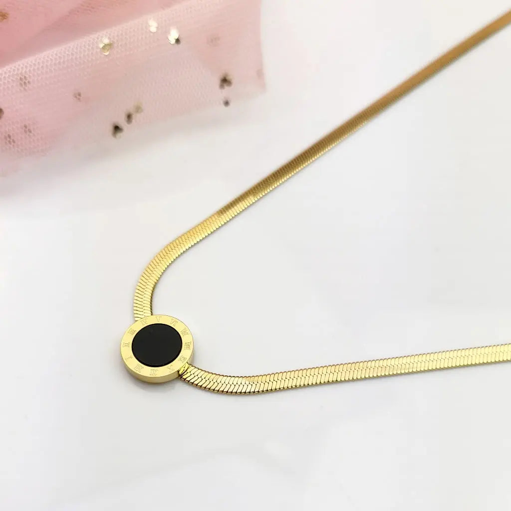 Black Moon Star Necklace – For the Dreamer in You Zevare.pk- Black Moon Star Necklace- Zevare.pk