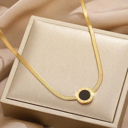 Black Moon Star Necklace – For the Dreamer in You - Zevare.pk- Black Moon Star Necklace- Zevare.pk