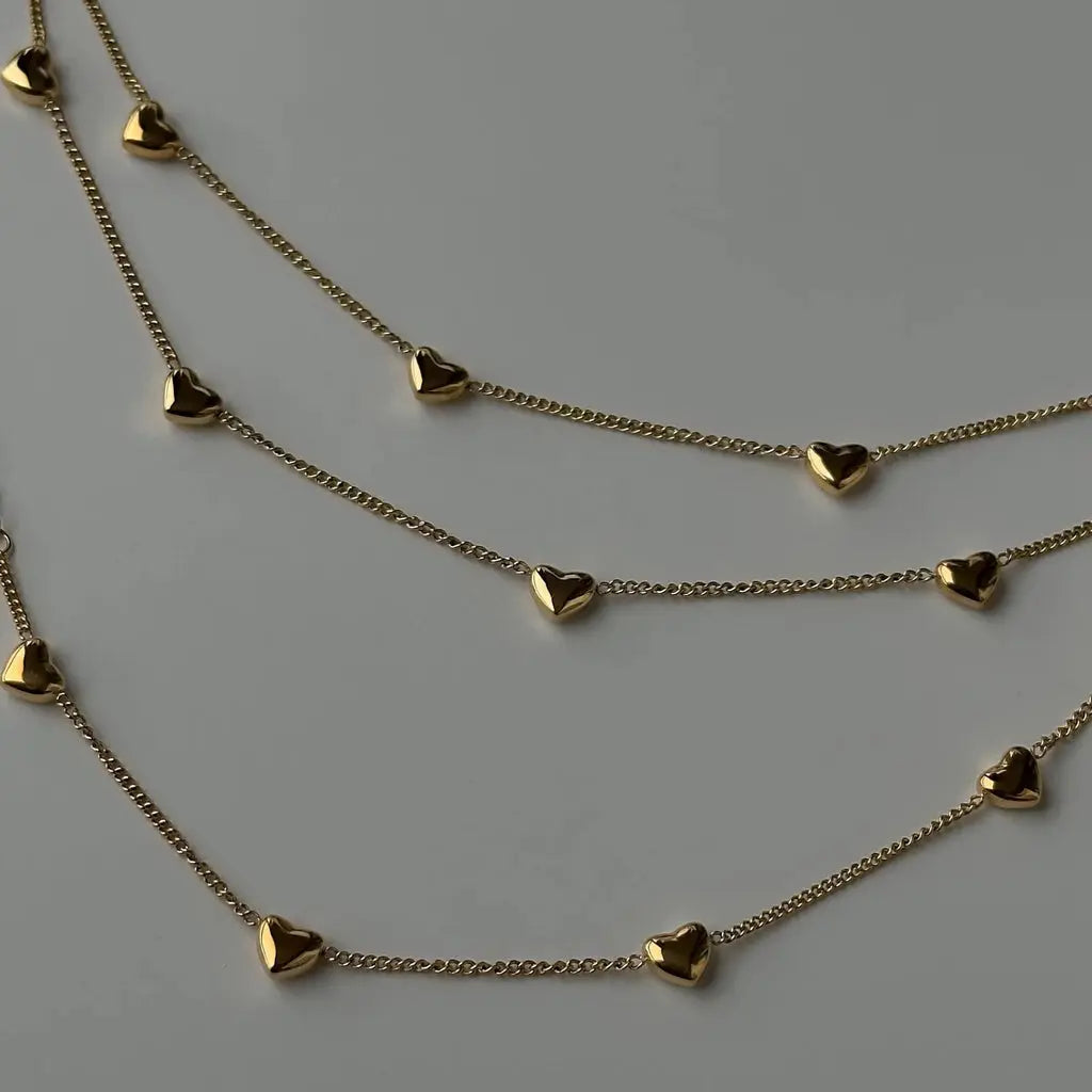 7 Heart Necklace – Wear Love in Every Layer Zevare.pk- 7 Heart Necklace- Zevare.pk