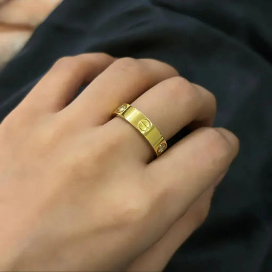 Stainless Steel Cartier Ring – Timeless Elegance, Everyday Shine Zevare.pk