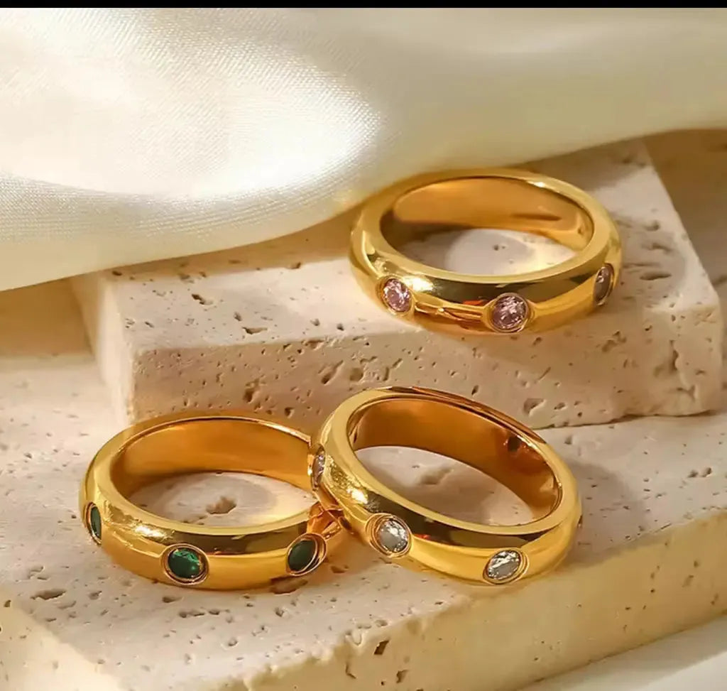 3-Stone Color Ring – Bright, Bold & Beautiful Zevare.pk- 3-Stone Color Ring- Zevare.pk- 3-Stone Color Ring- Zevare.pk