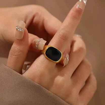 Black & White Charm Ring – Simple, Stylish & Always in Trend Zevare.pk- Black & White Charm Ring- Zevare.pk- Black & White Charm Ring- Zevare.pk