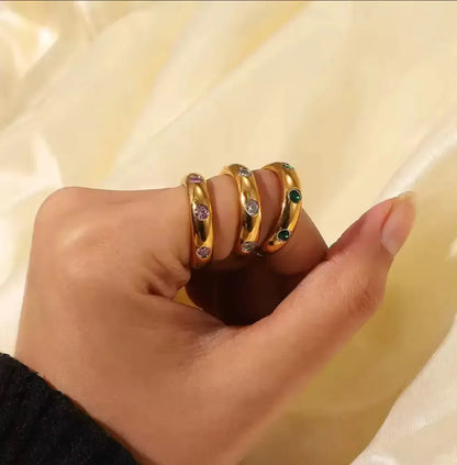 3-Stone Color Ring – Bright, Bold & Beautiful Zevare.pk- 3-Stone Color Ring- Zevare.pk- 3-Stone Color Ring- Zevare.pk
