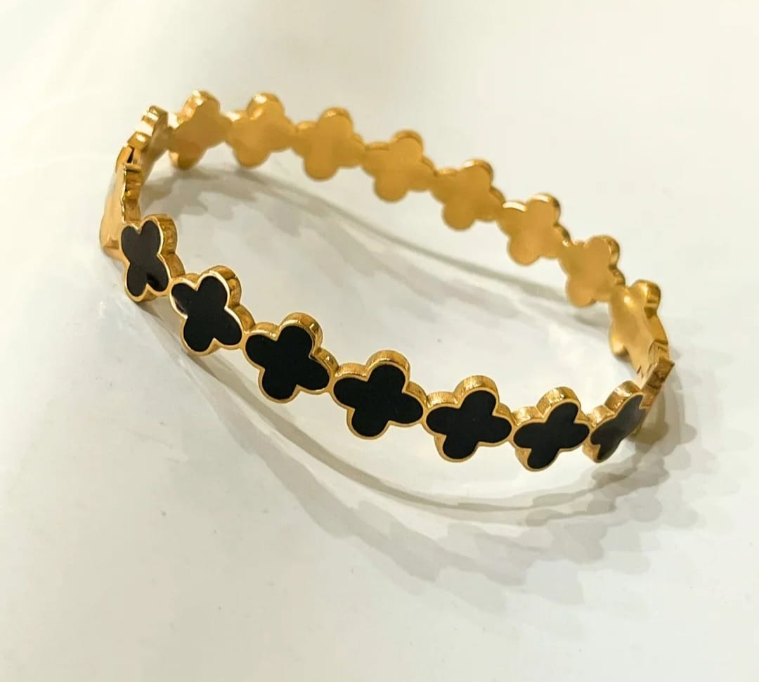 - Black Clover  Bangle | New Arrival- Zevare.pk