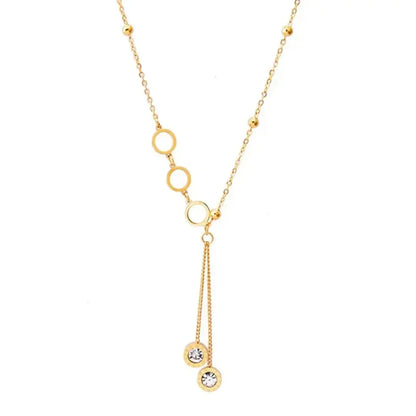 Golden Loops Crystal Necklace – Chic, Classy & Just for You ✨ Zevare.pk- Golden Loops Crystal Necklace- Zevare.pk- Golden Loops Crystal Necklace- Zevare.pk